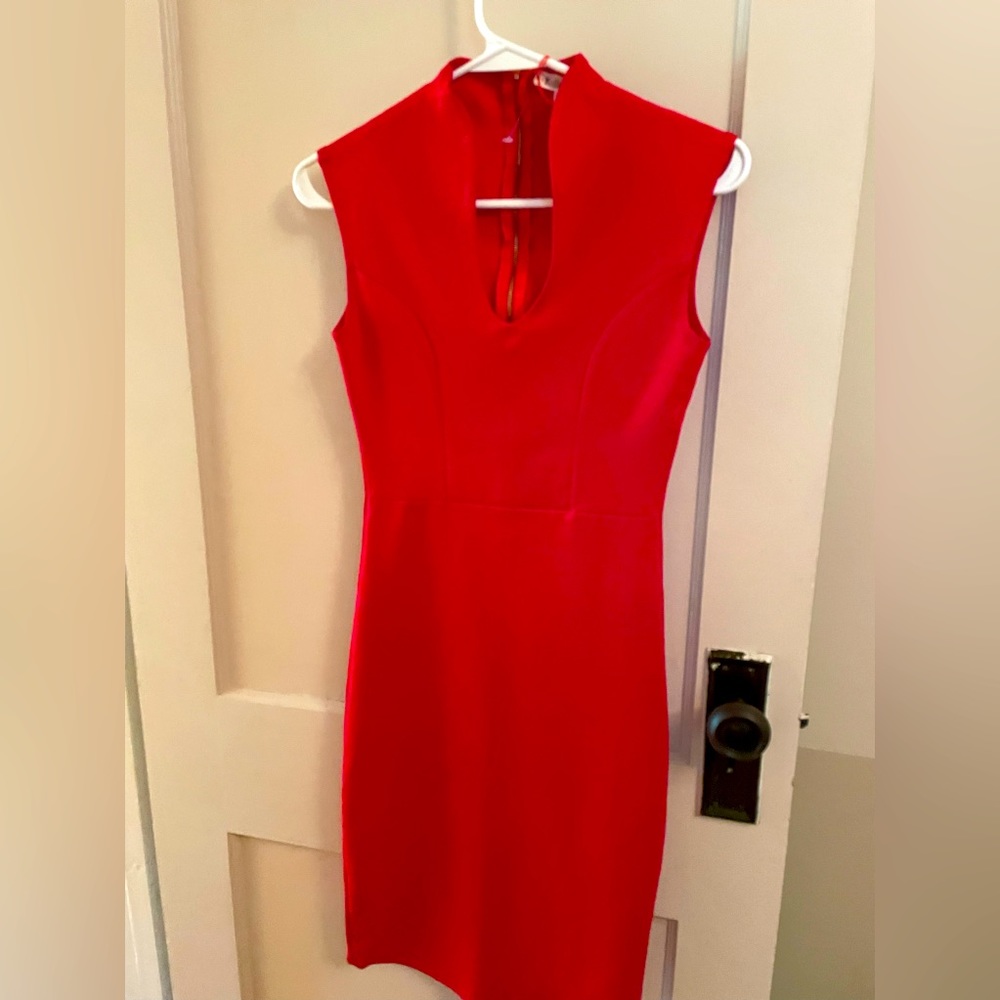 Red Fitted Dress Size small